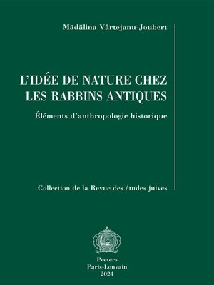 cover image of L'idee de nature chez les rabbins antiques
